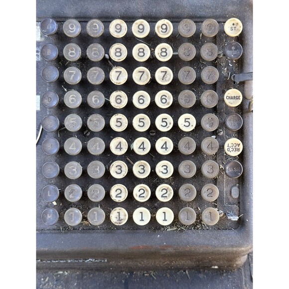 VINTAGE BURROUGHS CASH REGISTER Adding Machine Early Americana American West - Picture 5 of 6